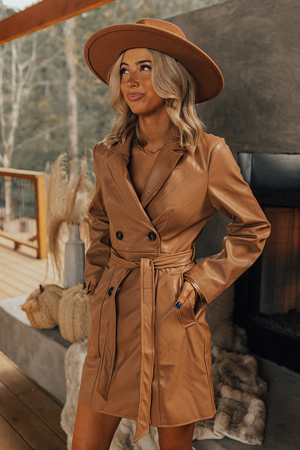 Premium Faux Leather Trench Coat - Ultimate Style & Comfort