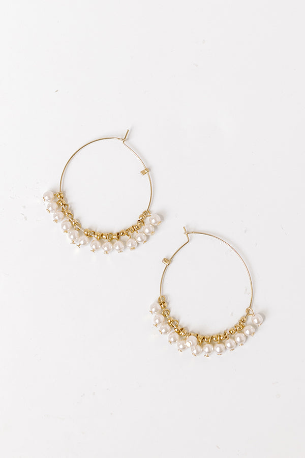 Premium Pearl Hoop Earrings - Ultimate Style Upgrade