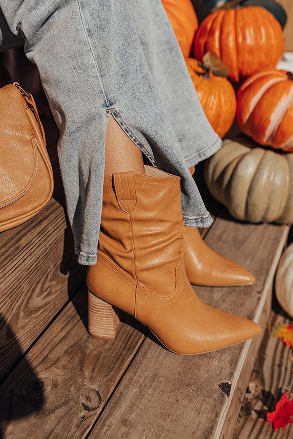 Premium Valley Faux Leather Bootie in Iced Mocha - Ultimate Comfort & Style