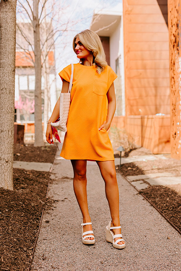 Ultimate Sunny Days Shift Dress - Vibrant Orange