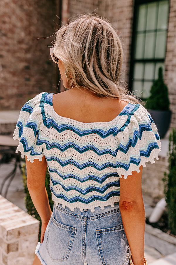 Premium Blue Crochet Top – Ultimate Summer Style