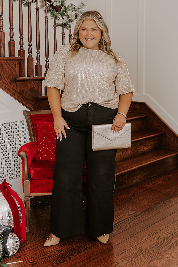 Ultimate Glam Sequin Top - Curve-Enhancing Style