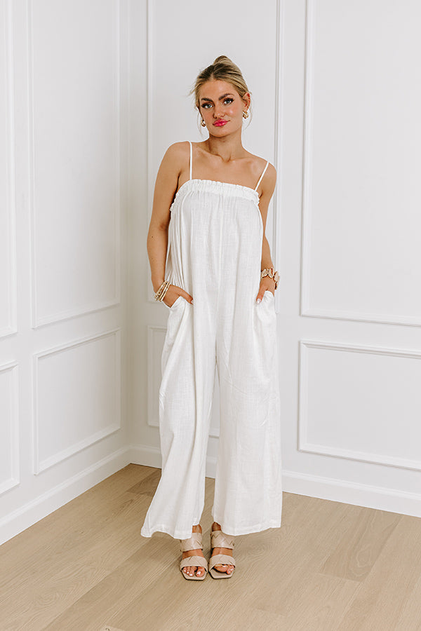 Ultimate Ivory Strolling Jumpsuit - Premium Weekend Wear