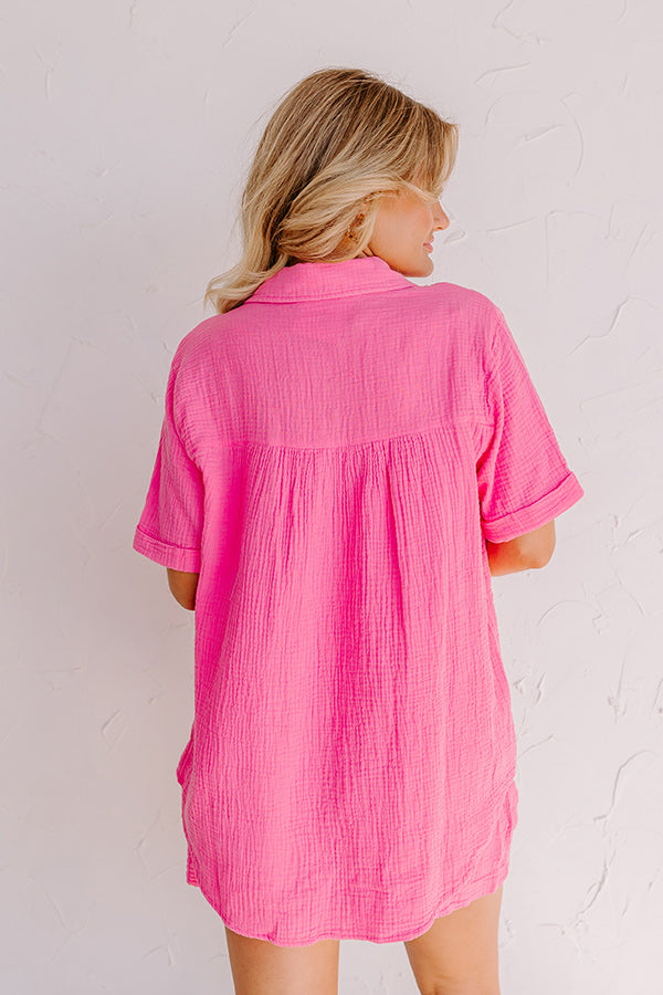 Premium Coastal Bliss Top: Ultimate Pink Edition