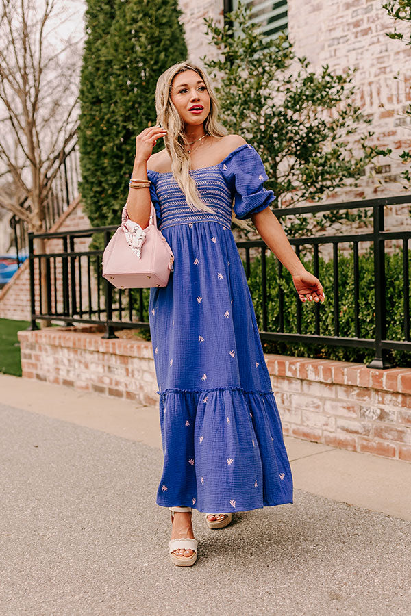 Ultimate Indigo Smocked Maxi Dress for Effortless Style