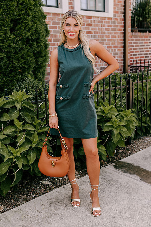 Premium Apple Cider Sippin Mini Dress in Hunter Green - Ultimate Chic Style