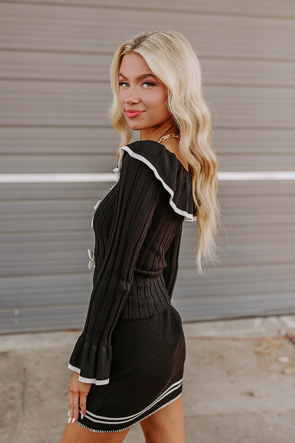 Premium Bows & Kisses Feminine Knit Top