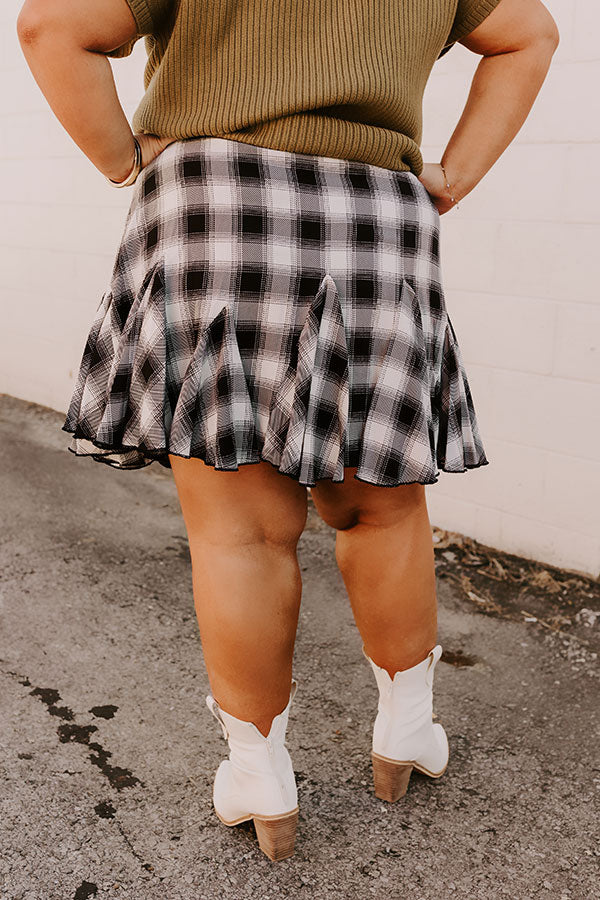 Premium Plus Size Black Curves Holiday Skirt