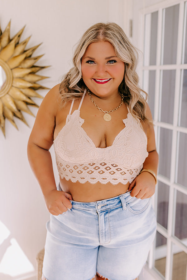 Premium Writing Love Notes Crochet Bralette - Femme & Flirty Plus Size