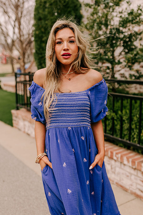 Ultimate Indigo Smocked Maxi Dress for Effortless Style