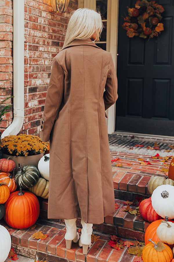 Premium City Nights Coat in Mocha - Ultimate Evening Wear