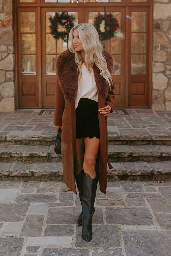 Premium Central Park Stroll Coat in Chocolate - Ultimate Winter Style