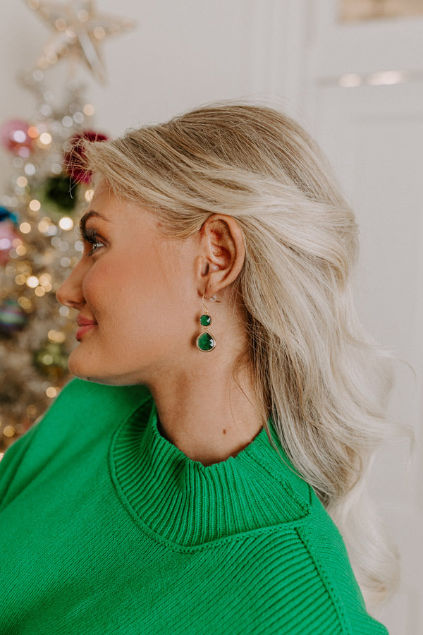 Premium Marvelous Night Emerald Earrings