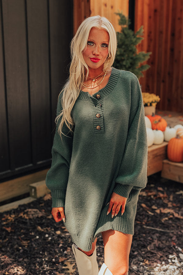 Premium Pumpkin Spice Knit Sweater Dress - Ultimate Cozy Style