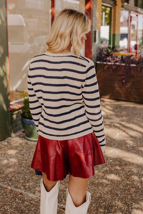 Premium Apple Spiced Perfection Stripe Cardigan - Ultimate Layering Essential