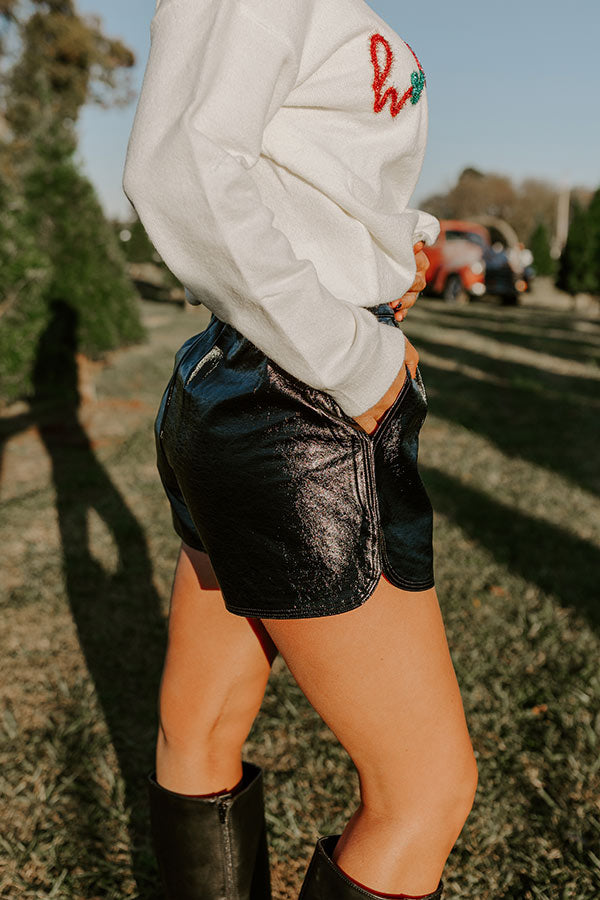 Ultimate High Waist Faux Leather Shorts - Sleek Black Edition