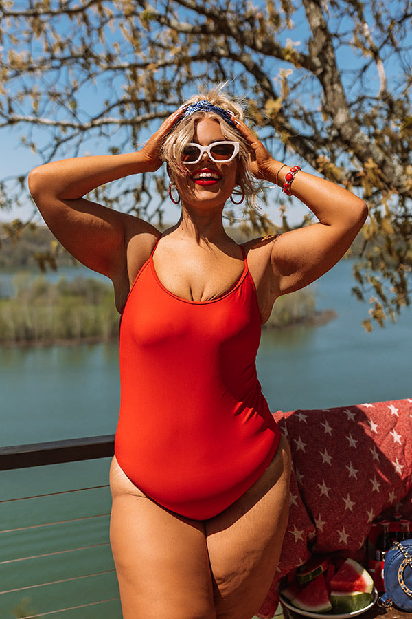 Ultimate Curve-Hugging Memorial Moment One Piece Swimsuit