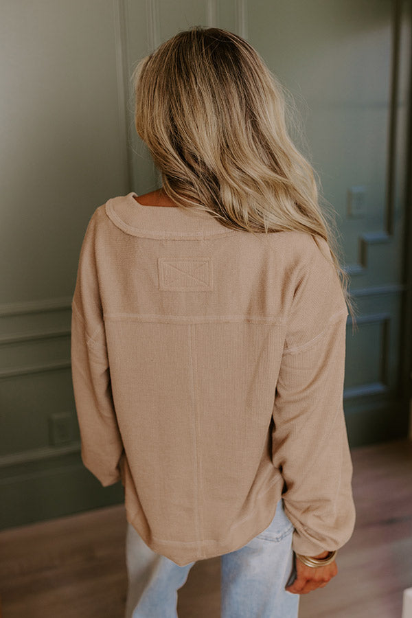 Premium Venture Out Knit Top - Taupe Edition