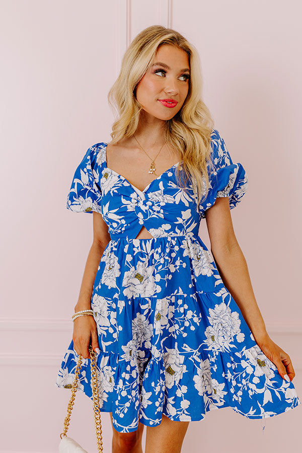 Premium Wisteria Lane Floral Mini Dress - Summer Breeze Edition
