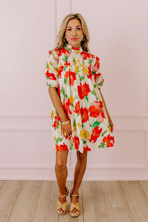 Premium Botanic Bloom Shift Dress - Ultimate Summer Style