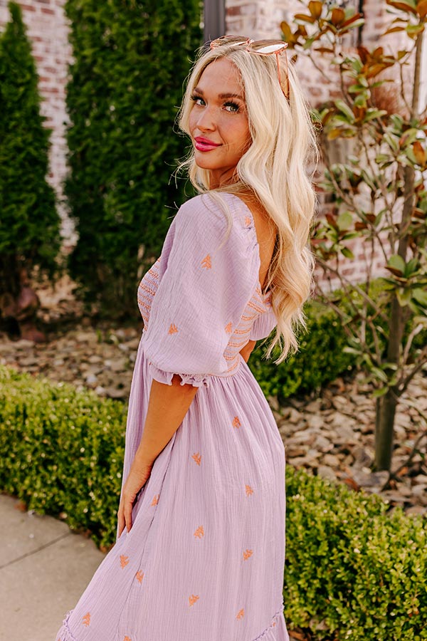 Premium Lavender Smocked Maxi Dress for Effortless Style