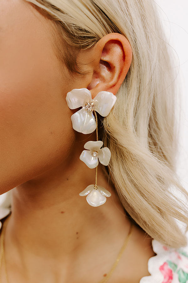 Premium Secret Garden Floral Drop Earrings