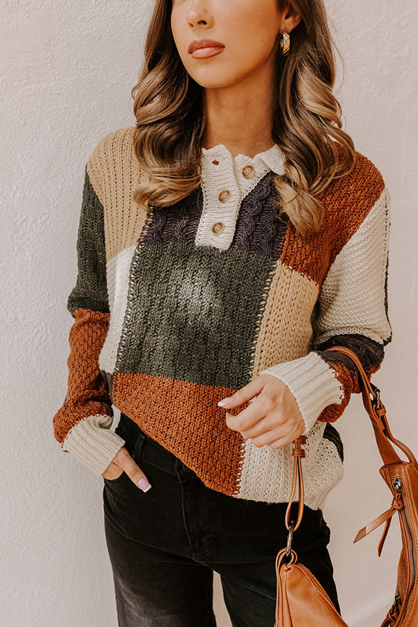 Premium Downtown Dallas Color Block Sweater - Ultimate Style Upgrade