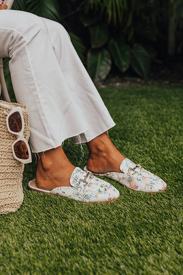 Premium Bridget Faux Leather Mule Loafer in Ivory - Ultimate Comfort & Style