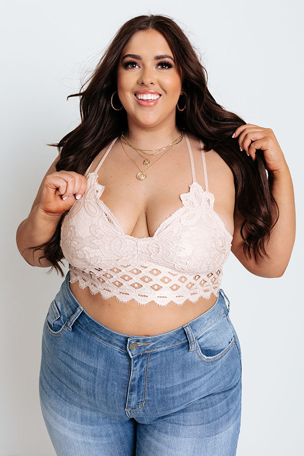 Premium Writing Love Notes Crochet Bralette - Femme & Flirty Plus Size