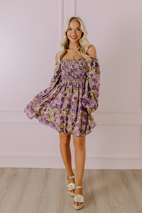 Premium Wildflower Smocked Mini Dress