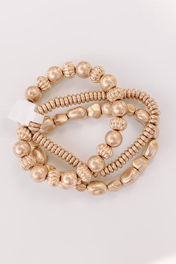 Allure Avenue Ultimate Gold Stretch Bracelet Set