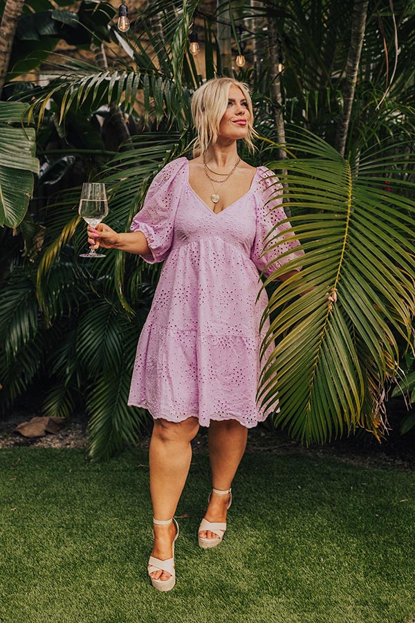 Ultimate Stunning Gaze Eyelet Dress – Effortless Elegance
