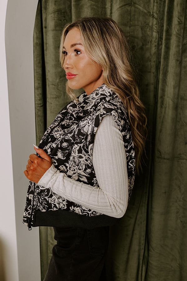 Premium Floral Puffer Vest - Ultimate Style Upgrade