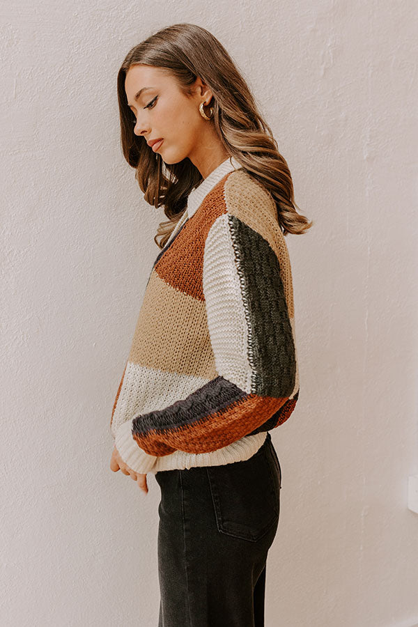 Premium Downtown Dallas Color Block Sweater - Ultimate Style Upgrade