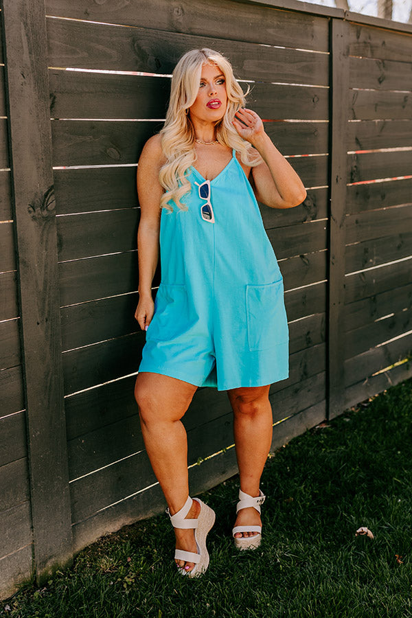 Ultimate Beach Retreat Romper - Turquoise Curves Edition