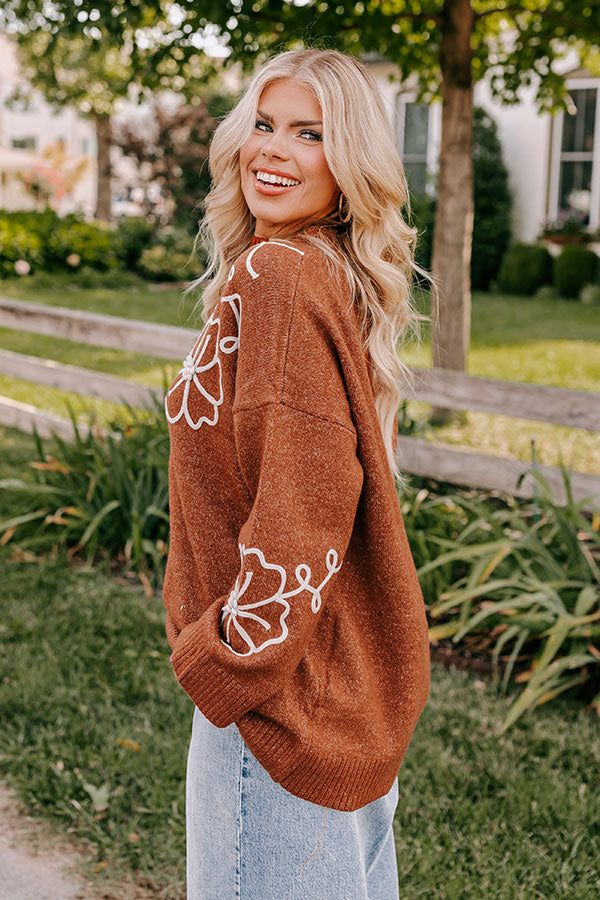 Premium Apple Spiced Perfection Knit Sweater - Cozy Autumn Essential