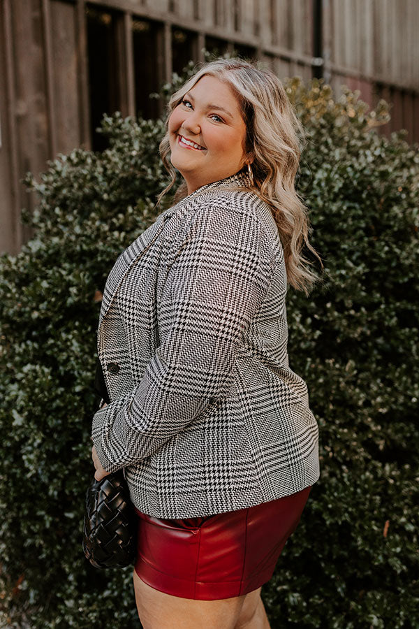 Ultimate Dare To Dream Houndstooth Blazer for Curves