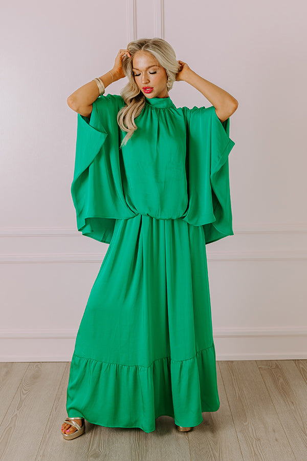 Premium Always With You Shift Top - Chic Green Satin