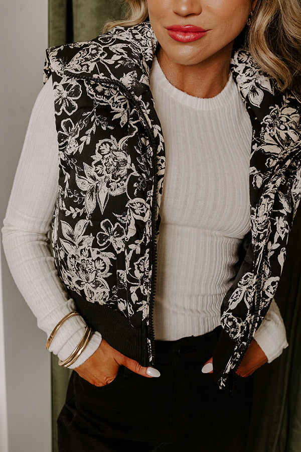 Premium Floral Puffer Vest - Ultimate Style Upgrade