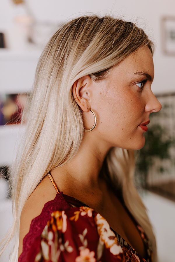 Ultimate Downtown Chic Hoop Earrings - Happy Hour Edition