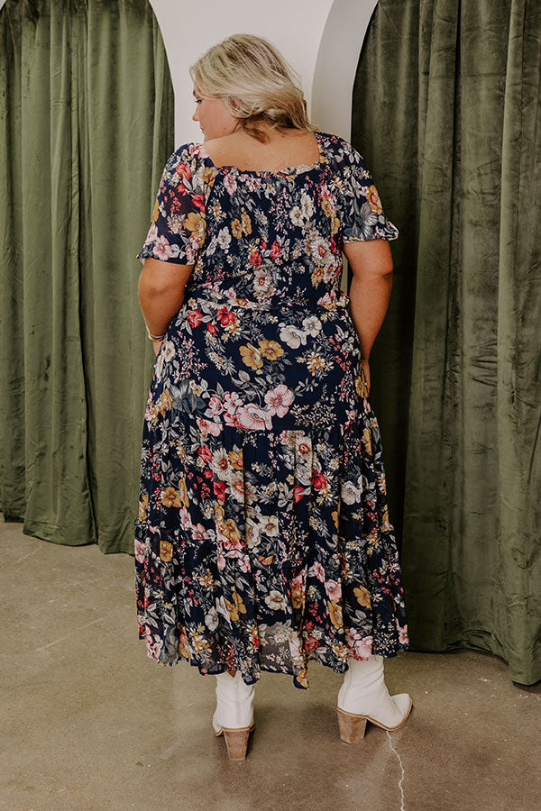 Premium Floral Midi Dress - Ultimate Summer Style