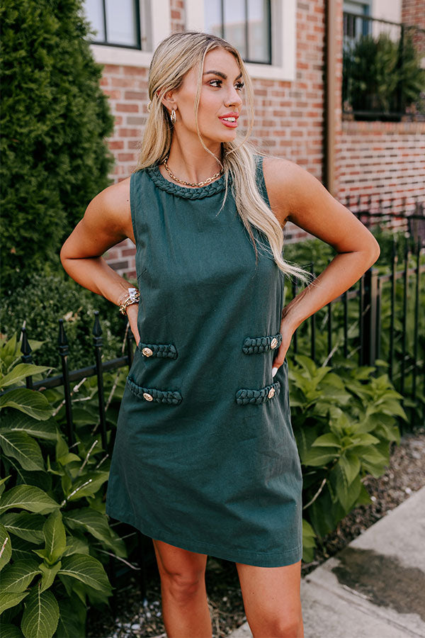 Premium Apple Cider Sippin Mini Dress in Hunter Green - Ultimate Chic Style