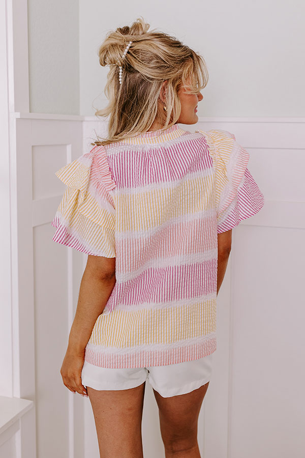 Premium Seersucker Top - St. Barts Inspired Style