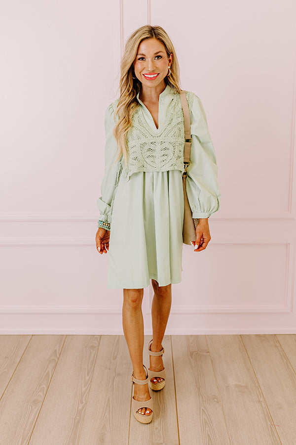 Premium Boho Belle Two-Piece Mini Dress in Pear – Ultimate Style Upgrade