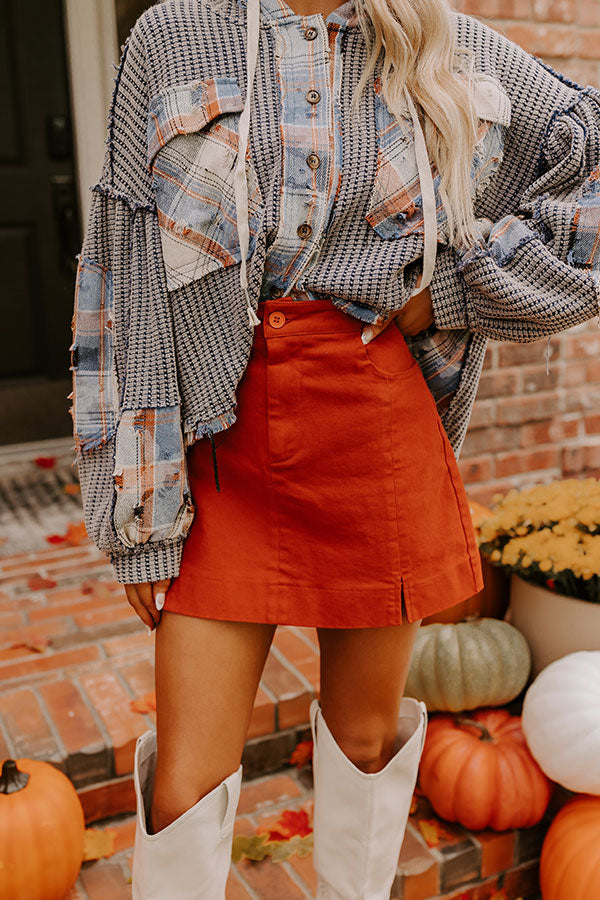 Premium Willow High Waist Skort - Dark Pumpkin | Ultimate Chic Style