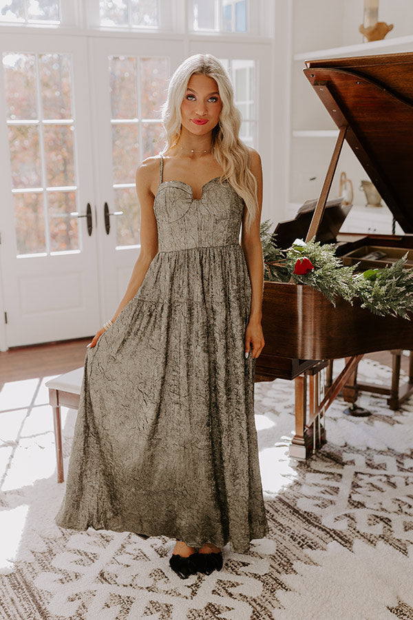 Ultimate Glam Midnight In Paris Metallic Maxi Dress