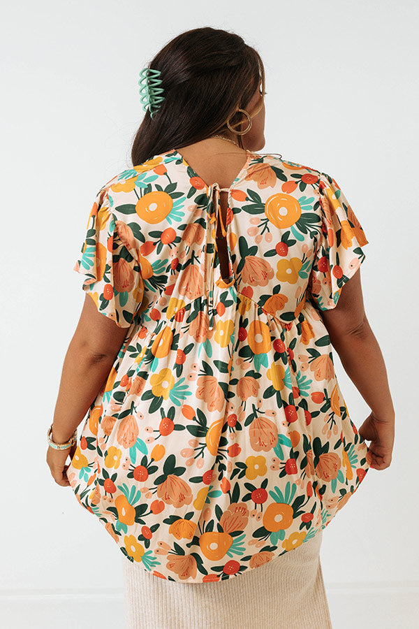 Premium Champagne Curves Babydoll Top - Memories On Repeat