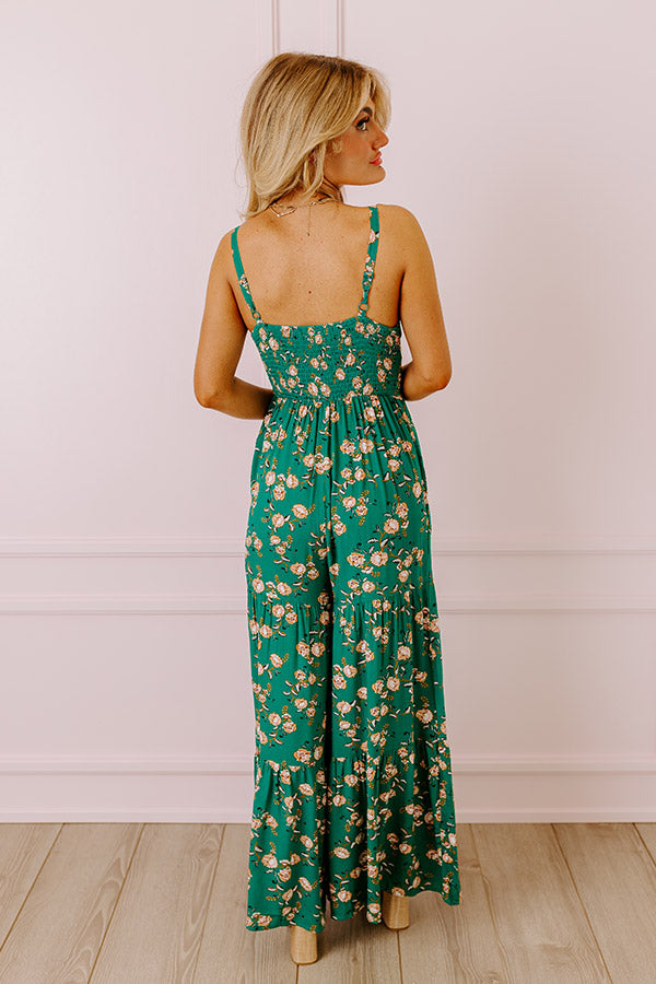 Premium Green Floral Jumpsuit - Ultimate Summer Style