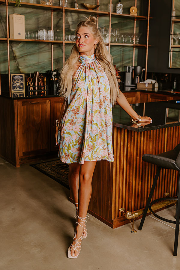 Ultimate Floral Satin Mini Dress - Downtown Happy Hour Edition