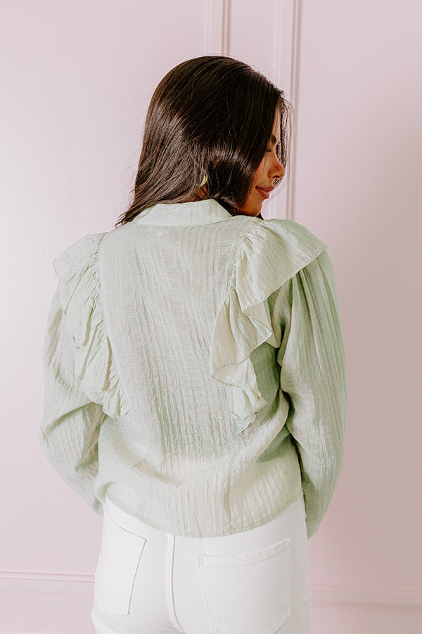 Premium French Market Ruffle Top in Mint - Ultimate Wardrobe Upgrade